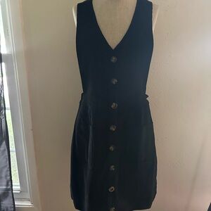 Elegant Black Button-Down Dress